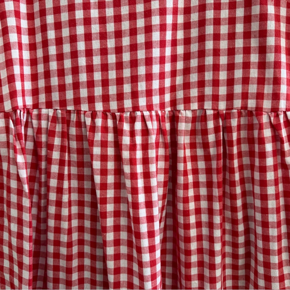 Game Day! Red and White Gingham Dress with Pockets! - Picture 3 of 10